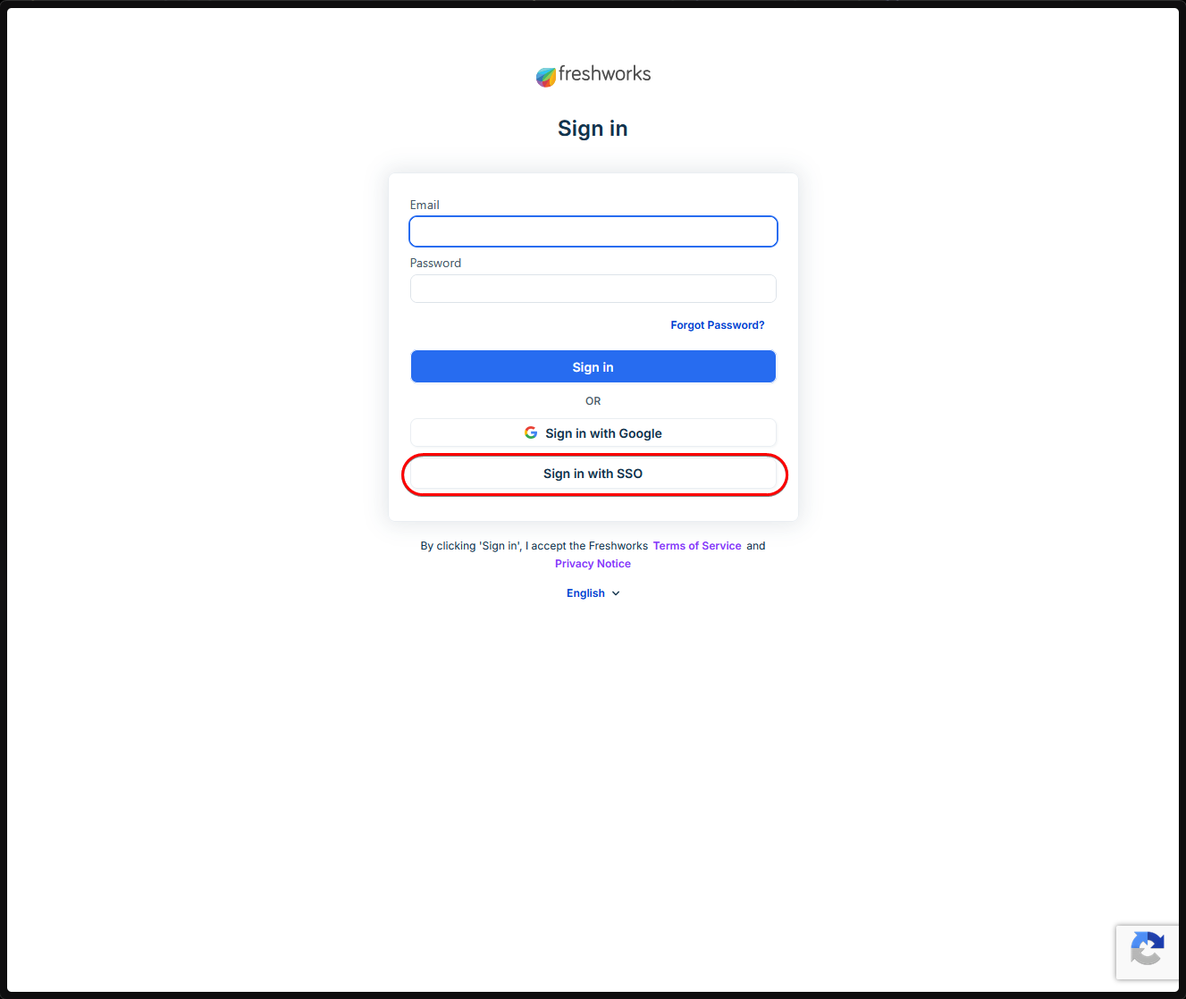 Step 3, Sign in with SSO